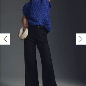 Anthropology Maeve Colette Black Wide-Leg Pants size 27